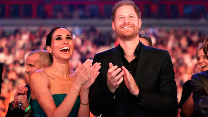 Harry and Meghan photographed at the Invictus Games 2023.