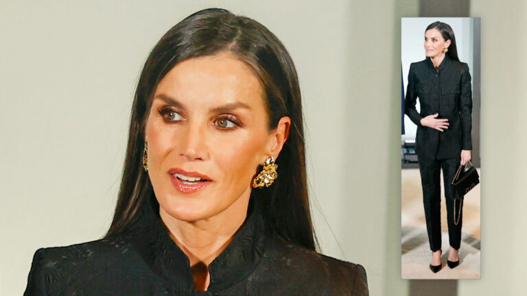Queen Letizia dazzles in a black Dries Van Noten look for Valentine’s Day Queen Letizia in Barcelona
