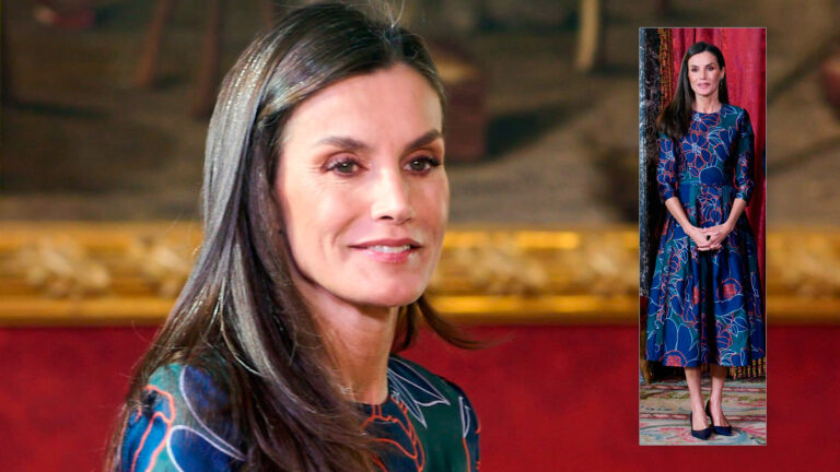 PHOTOS: Queen Letizia rescues Carolina Herrera floral dress from her closet Queen Letizia in a floral dress by Carolina Herrera