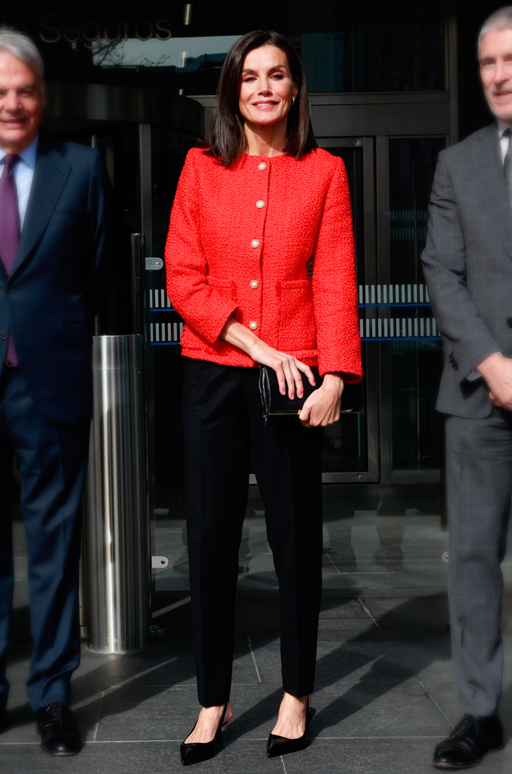 Queen Letizia's red jacket