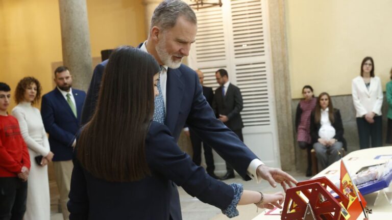 PHOTOS: King Felipe brings out the fatherly side of his personality at a recent public event King Felipe at the Royal Palace of El Pardo