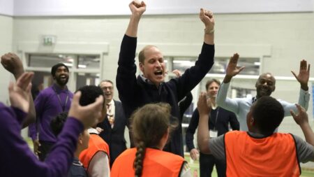 Prince William at a youth center in London