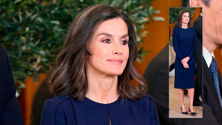 Queen Letizia appears in her iconic blue dress at the tribute to the victims of terrorism Queen Letizia on the European Day for the Victims of Terrorism