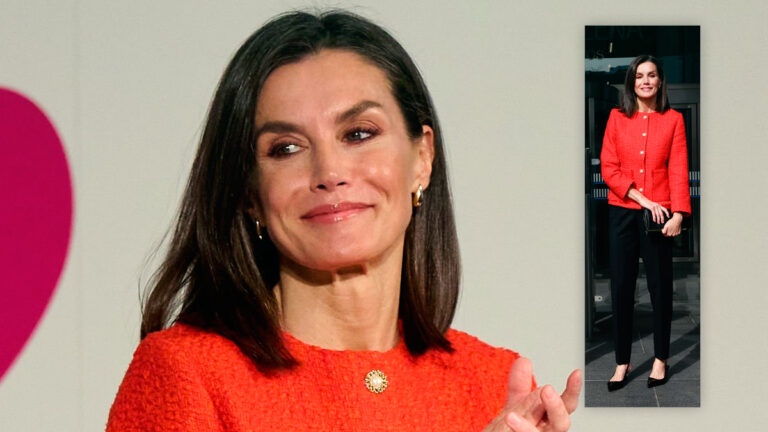 Queen Letizia wears a red jacket with a lot of meaning and love at first sight Queen Letizia's red jacket