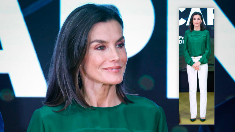 Queen Letizia welcomes spring with a modern look in green and white Queen Letizia's style at the Discapnet Awards