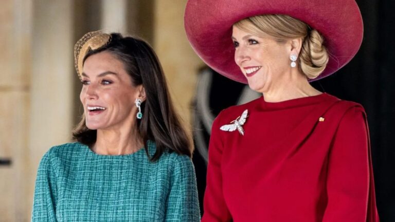 PHOTOS: Queen Letizia loses elegance battle with Queen Maxima of the Netherlands Queen Letizia and Queen Maxima of the Netherlands