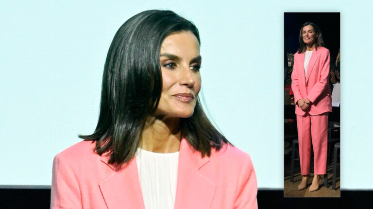 Queen Letizia wore a new suit during her visit to Las Palmas de Gran Canaria Queen Letizia's new suit by Hugo Boss