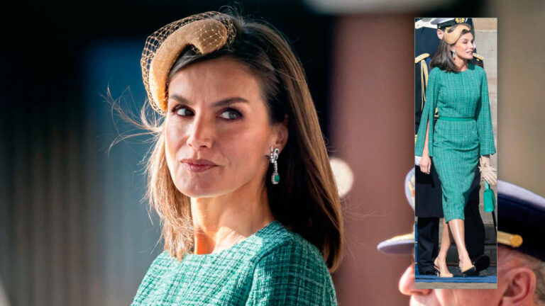 Queen Letizia captivates in Amsterdam with a beautiful green dress Queen Letizia's style at Dam Square