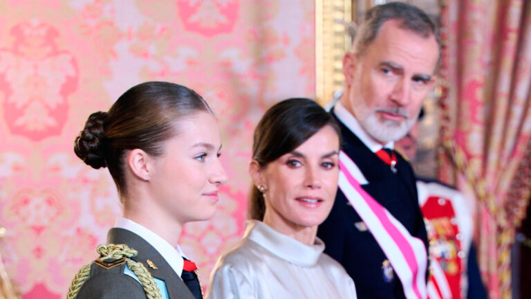 New Photo Emerges of Felipe VI, Letizia, and Leonor at Flag Swearing-In Spanish Royal Family in Zaragoza