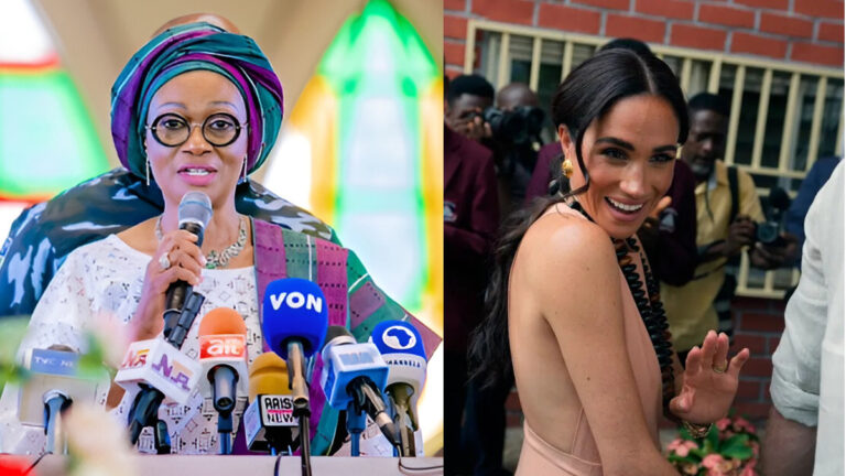 Did she or did she not criticize Meghan Markle? Nigeria’s first lady breaks silence over comments against duchess of Sussex Nigeria's first lady said about Meghan Markle