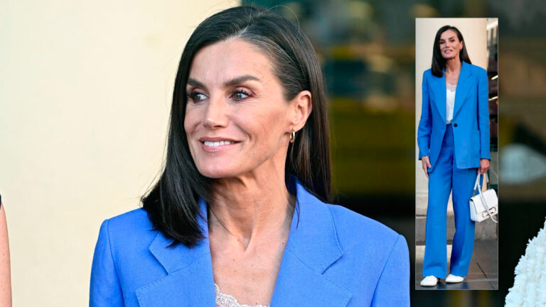 PHOTOS: Queen Letizia’s Blue Suit Debut at Madrid Event Queen Letizia's Blue Suit