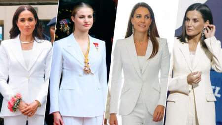 The royal women's white suits