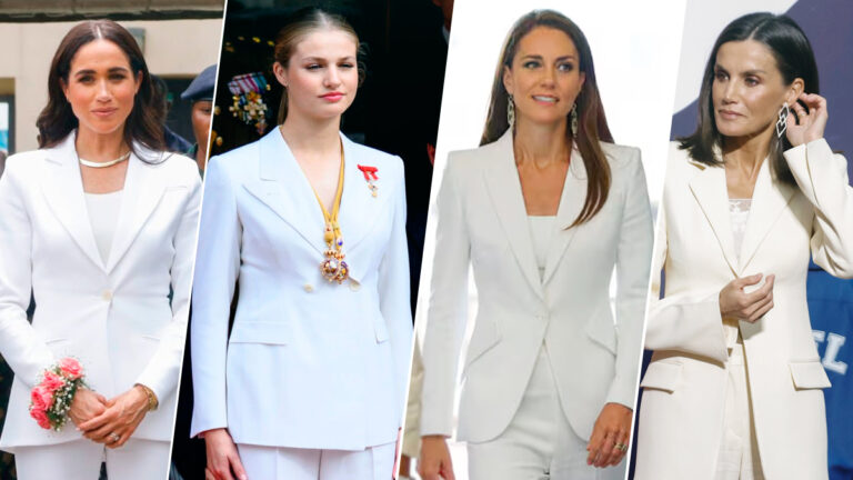 Meghan Markle, Princess Leonor, Kate Middleton and Queen Letizia: Royals wearing “the same” white suit The royal women's white suits