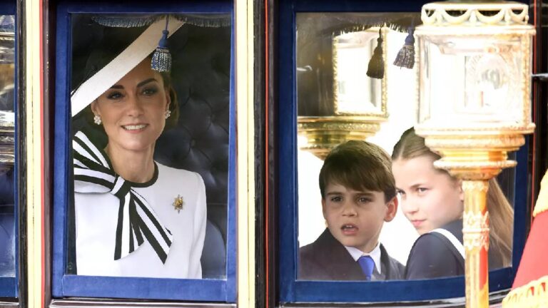 Lip-reading expert reveals what Kate was talking about with her kids at the Trooping the Colour event Kate Middleton and her children at Trooping The Colour:
