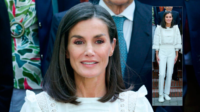 Queen Letizia Showcases New Comfortable Sneakers in All-White Styling Queen Letizia's New Eco-Friendly Sneakers