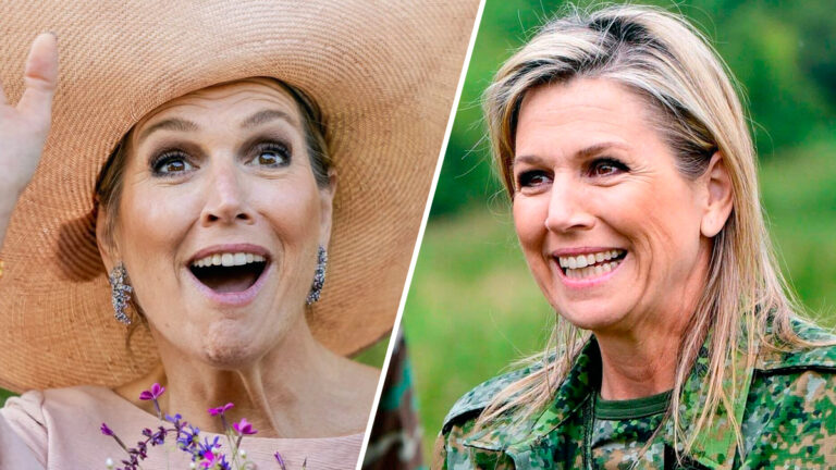 Queen Maxima’s Radical Style Change: From a Pink Dress to a Military Uniform Queen Maxima in Pink Dress by Natan and Military Uniform