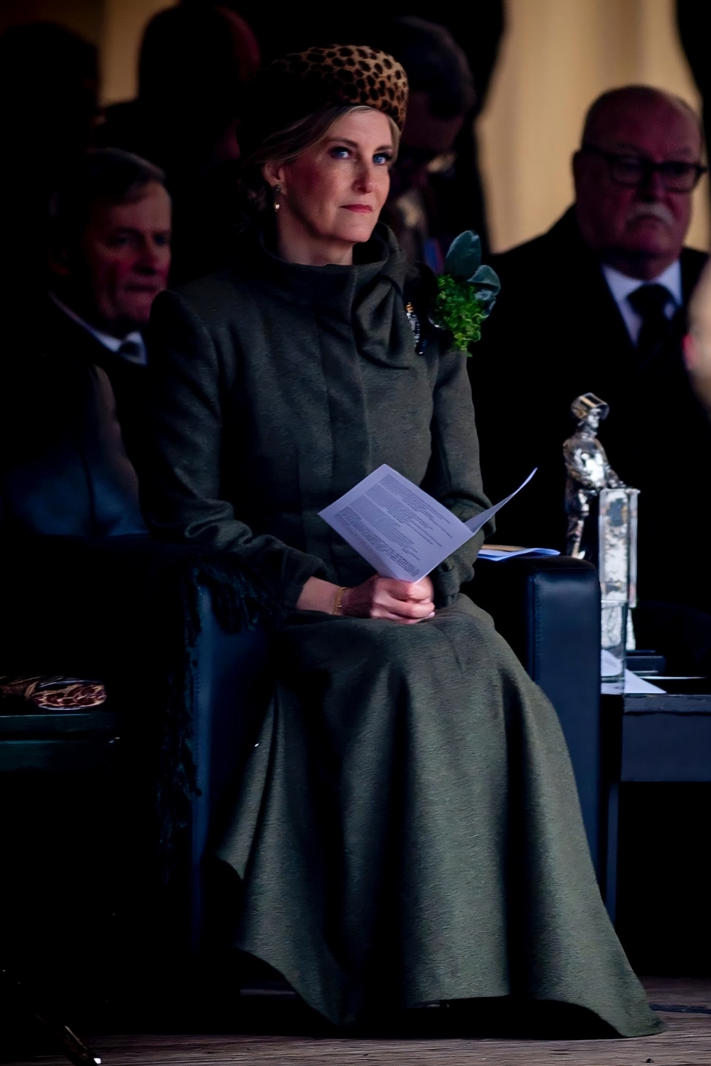 Duchess Sophie in an Olive Coat by Clare Mischevani in Lisburn » Fashion