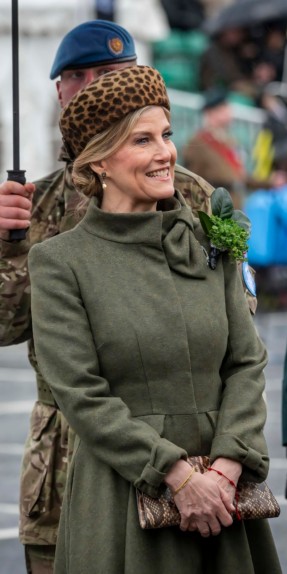 Duchess Sophie in an Olive Coat by Clare Mischevani in Lisburn » Fashion