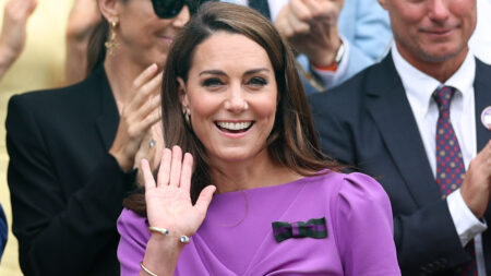 Kate Middleton in Purple Dress at Wimbledon