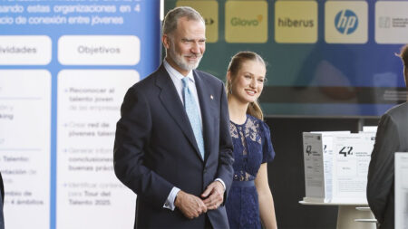 Felipe and Princess Leonor at the Princess of Girona Awards