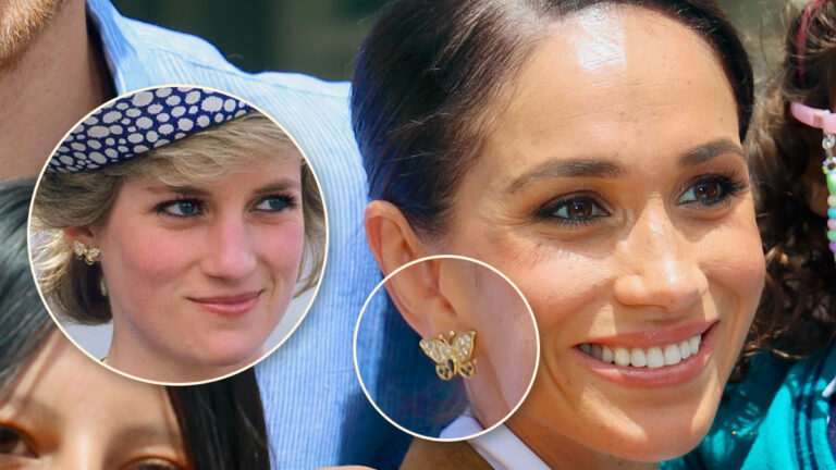 Meghan Markle Wears Diana’s Earrings During Colombia Visit Princess Diana's Butterfly Earrings
