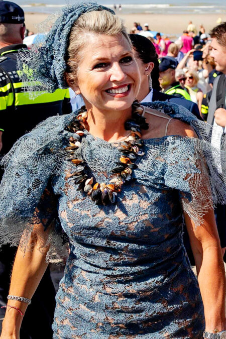Queen Maxima in Lace and Transparency Dress