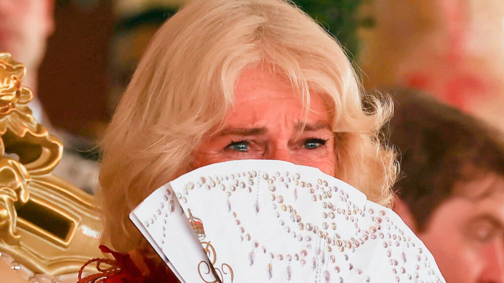Queen Camilla cries