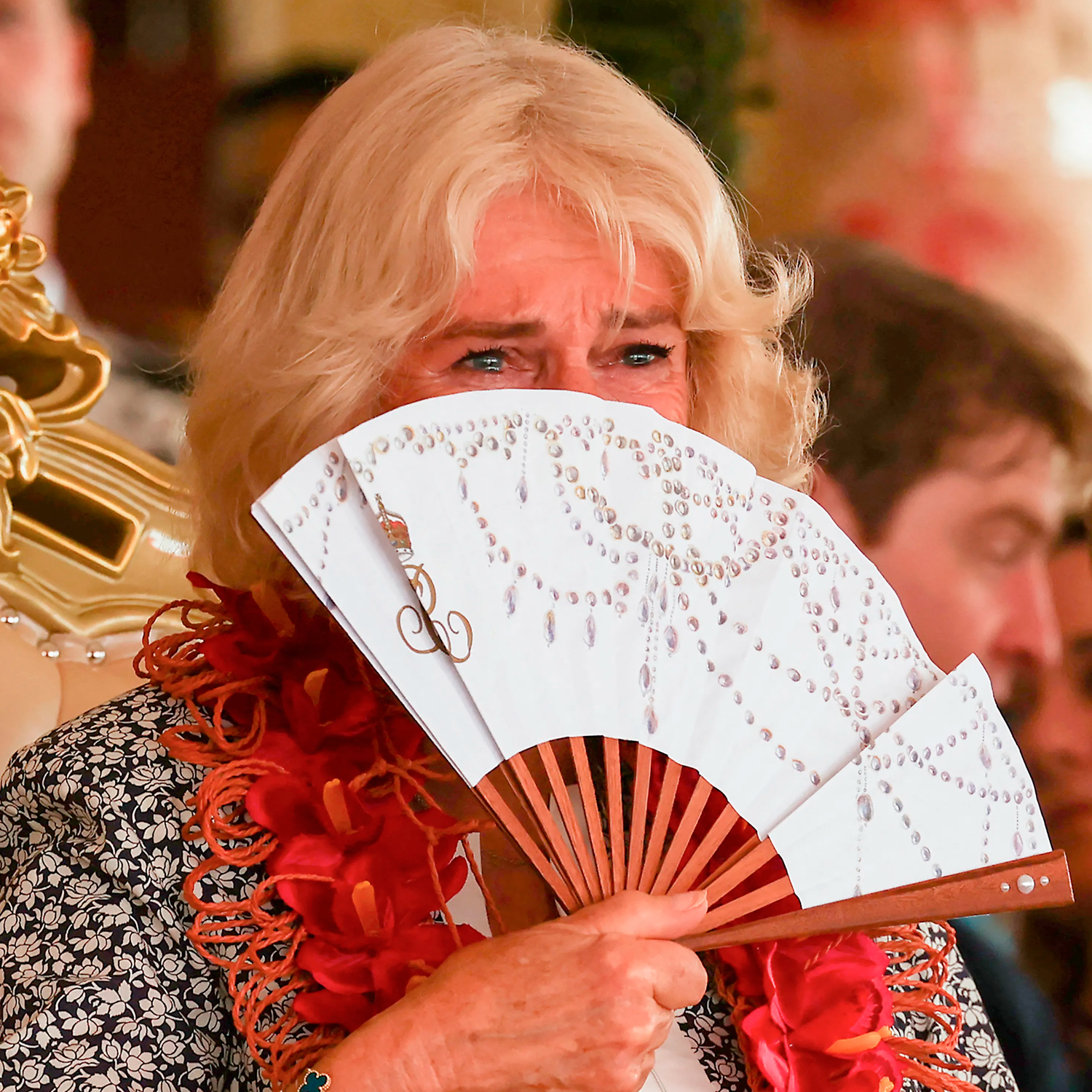 Queen Camilla cries
