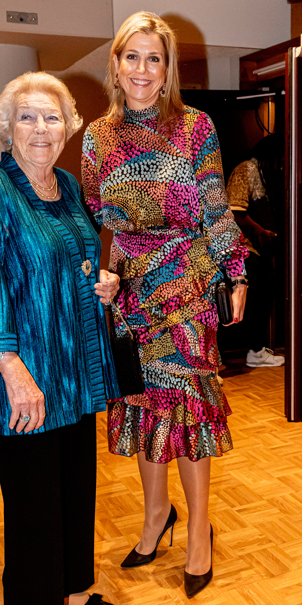 queen Maxima in an Isa by Saloni Polka Dot Ruffle Dress » Fashion