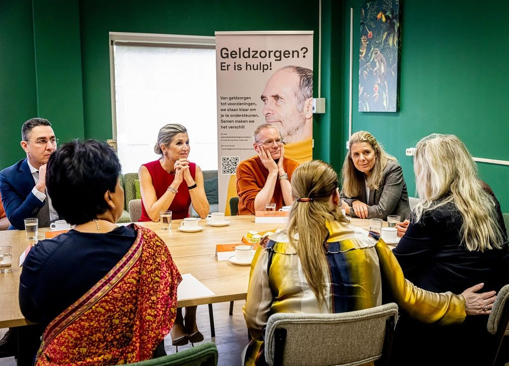 Queen Maxima at the working meeting of the “Stronger Together Against Poverty” program.