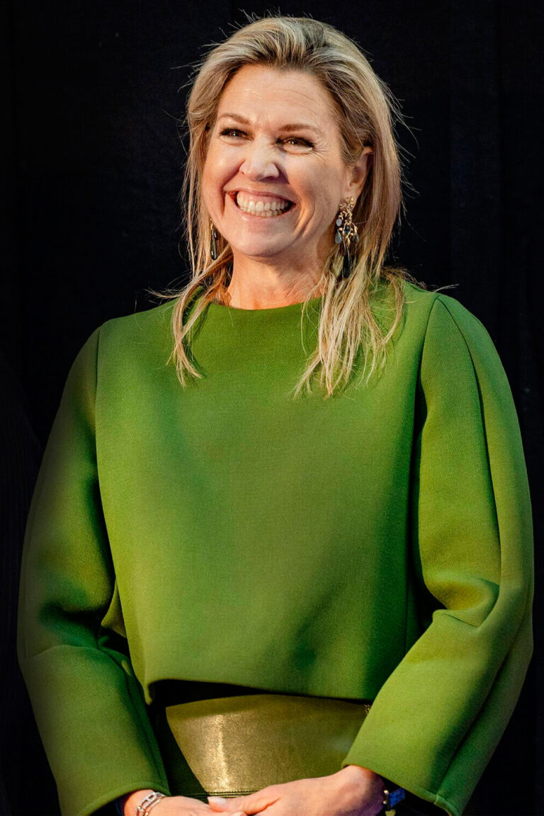 Queen Maxima’s Bold Green Ensemble by Natan Couture Queen Maxima's green outfit