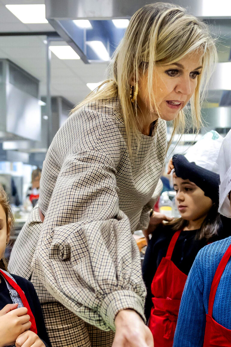 Queen Maxima’s Natan Plaid Set: Classic Style with a Vintage Gucci Touch Queen Maxima in a Plaid Natan Outfit