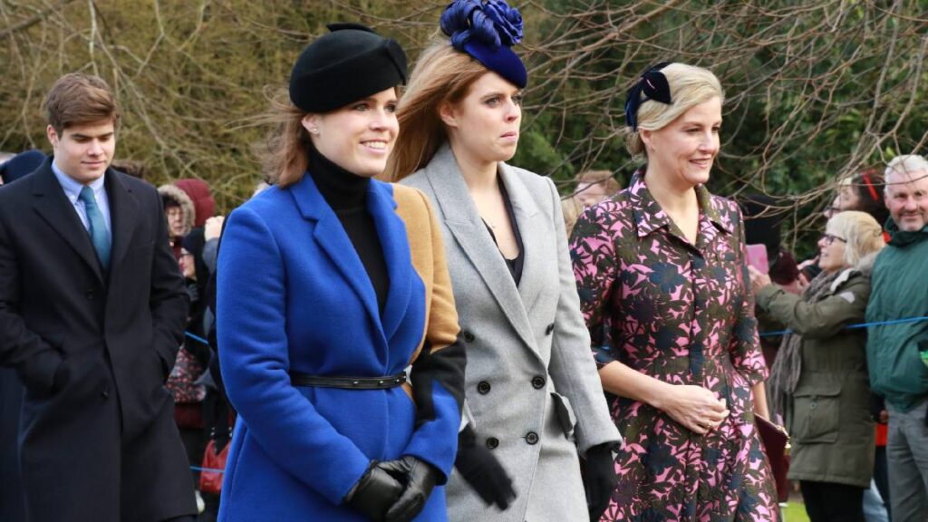 Eugenie and Beatrice in Sandringham