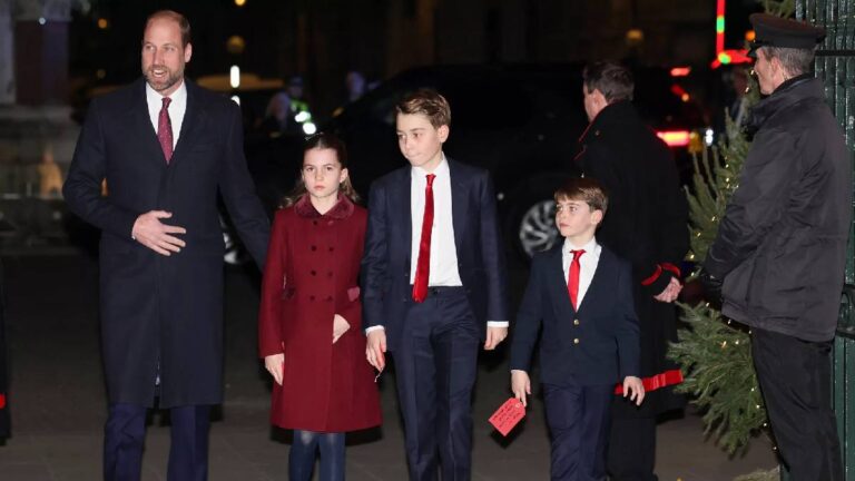 Prince George, Princess Charlotte, and Prince Louis Shine at the Christmas Carol Service Organized by Kate Middleton George Charlotte and Louis at the carol service