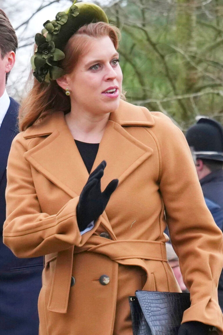 Princess Beatrice’s Royal Christmas Look Features Sustainable Fashion Princess Beatrice in Modern Artisan Coat at Sandringham