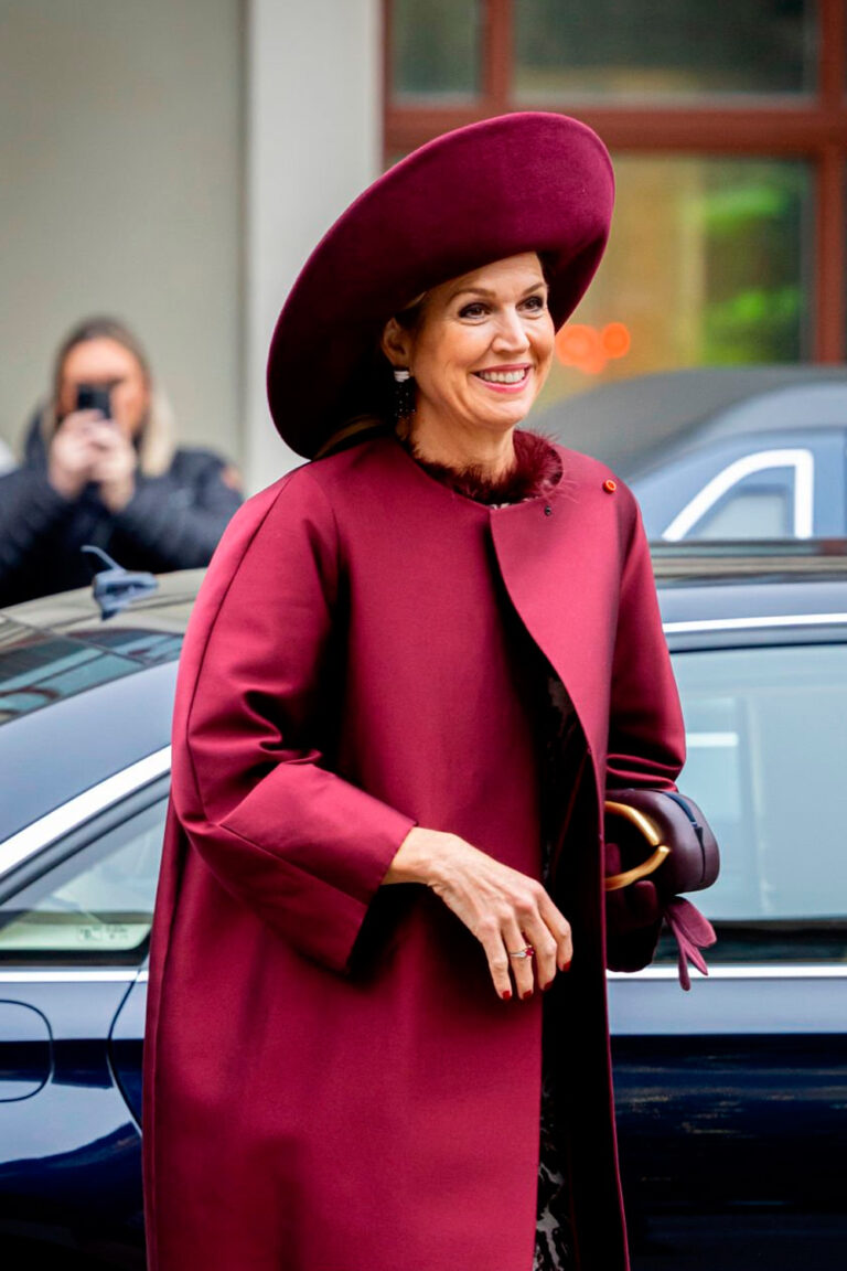 Queen Maxima’s Styling at the Mauritshuis Museum in The Hague Queen Maxima in Paisley Print dress