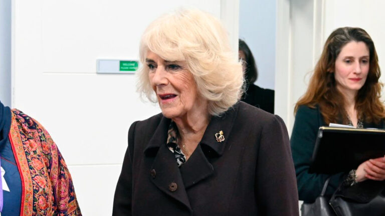 Queen Camilla Wears a Historical Art Nouveau Brooch During Her Visit to AWRC in London Queen Camilla Visits the AWRC
