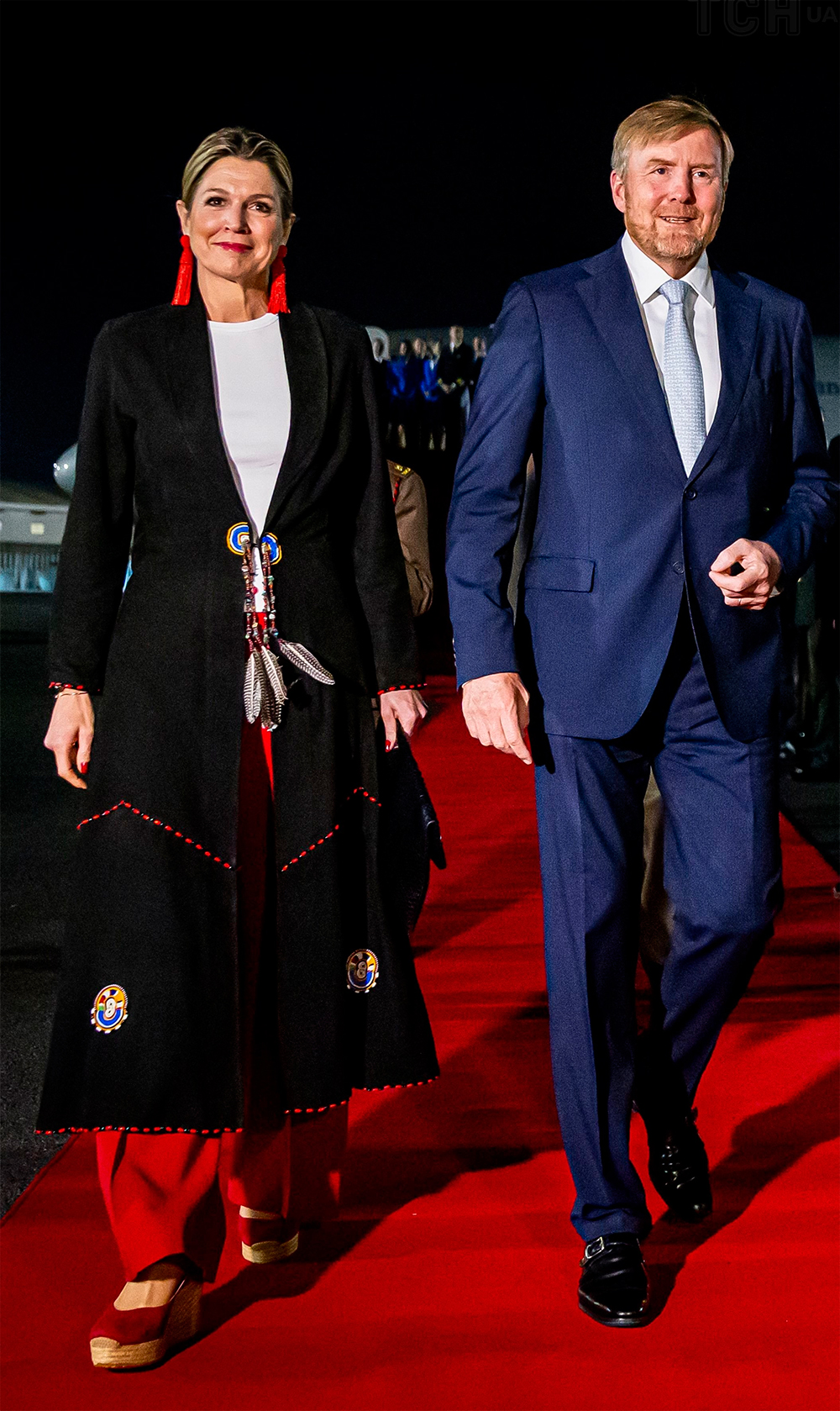 The King and Queen of the Netherlands on their arrival in Nairobi, Kenya.