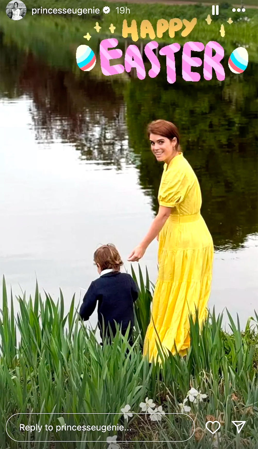 Photo of Princess Eugenie and her son Ernest.