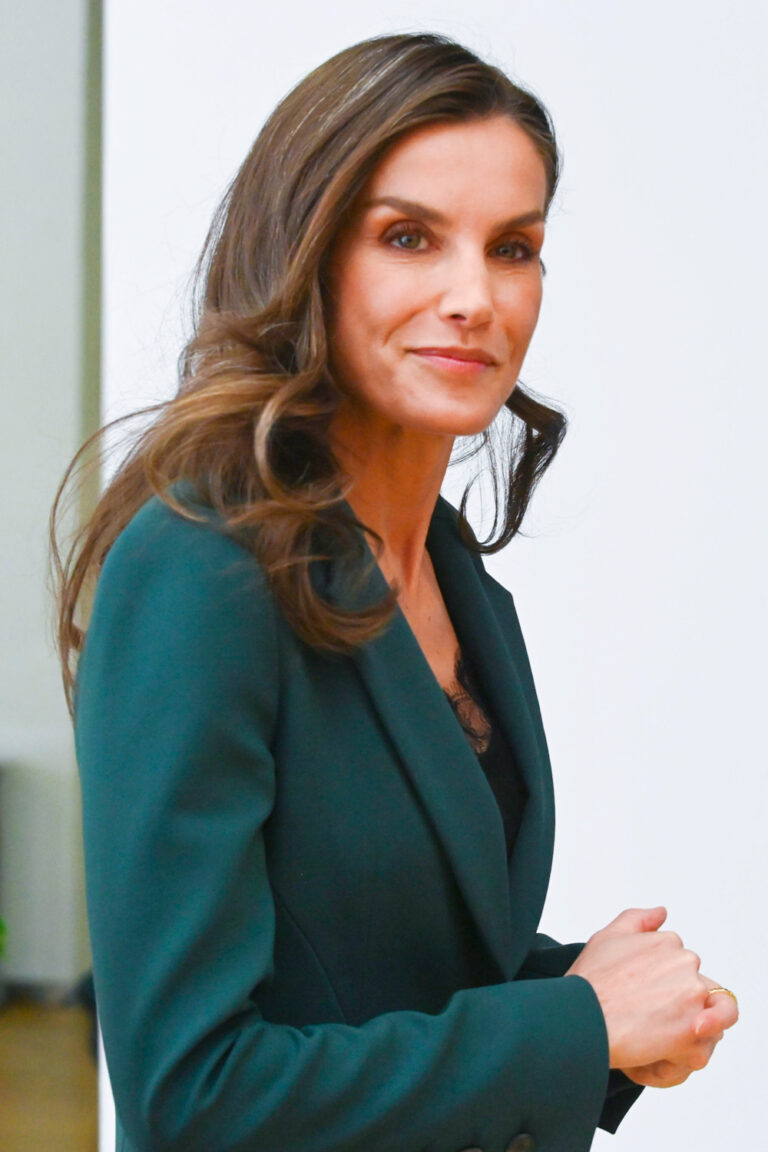 Queen Letizia Revives Her Green Carolina Herrera Suit in León During the Talent Tour Queen Letizia in a green suit by Carolina Herrera
