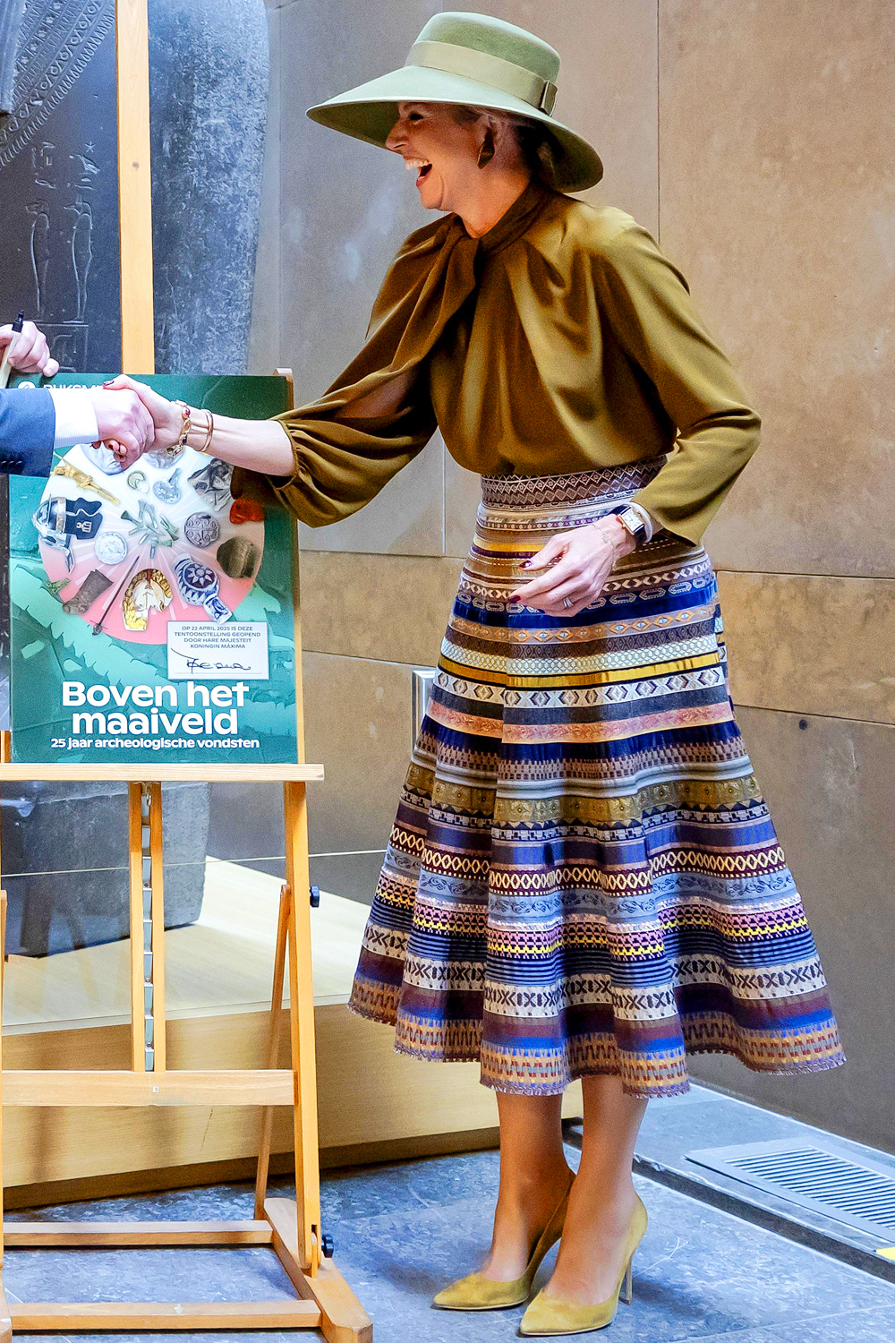 Queen Maxima's style at the National Museum of Antiquities in Leiden