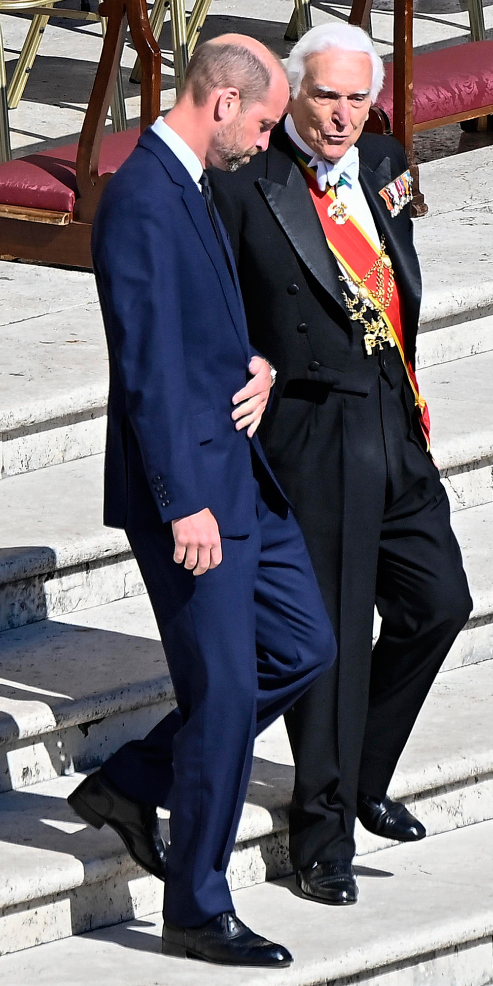 Prince William at the funeral of Pope Francis.