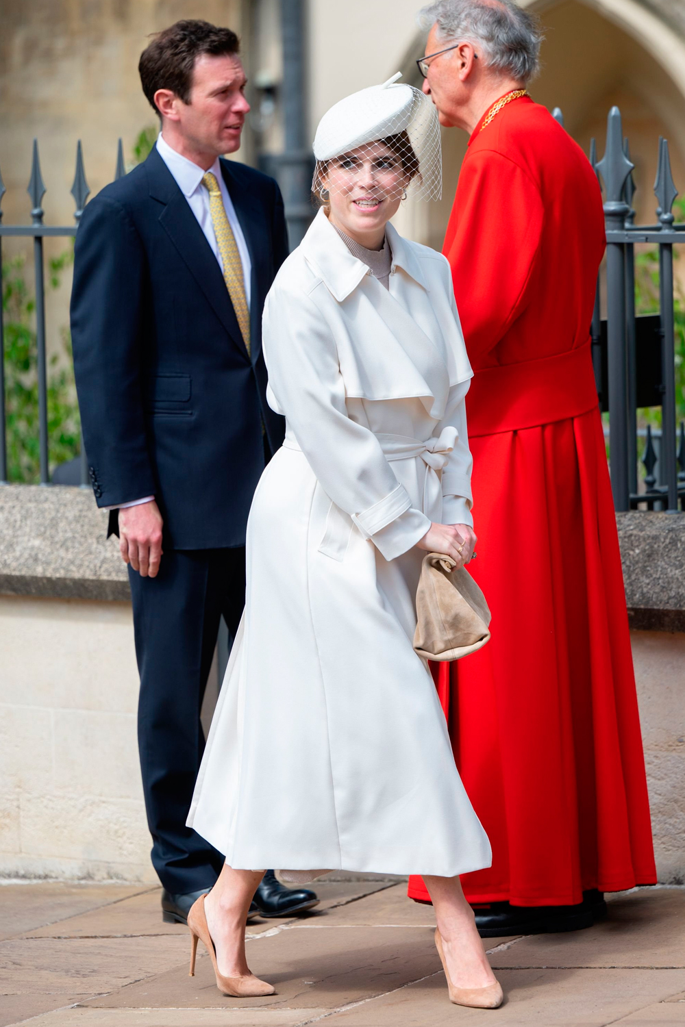Princess Eugenie attended the Easter service at St. George's Chapel.