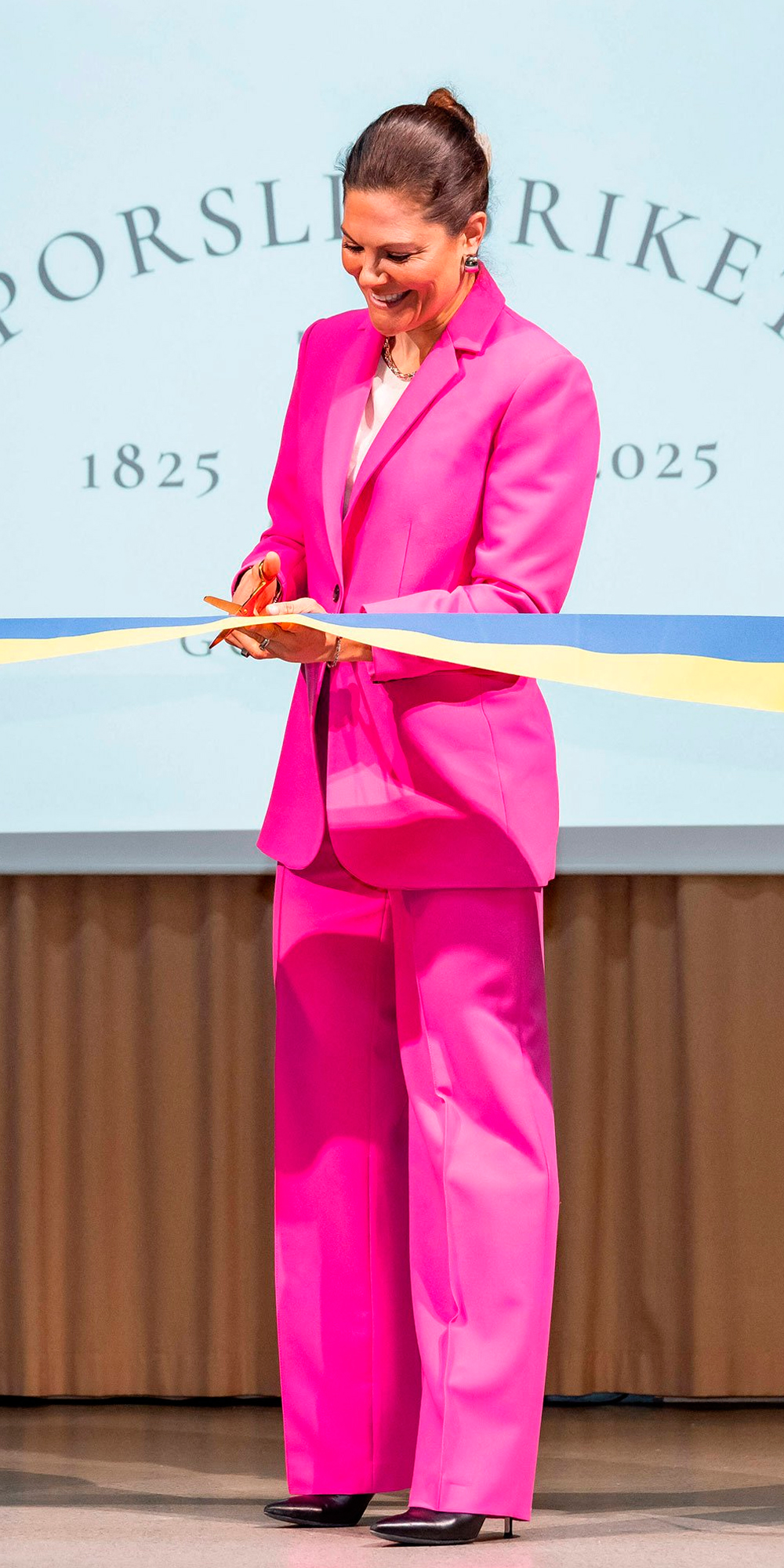 Princess Victoria in a Pink Zara Suit