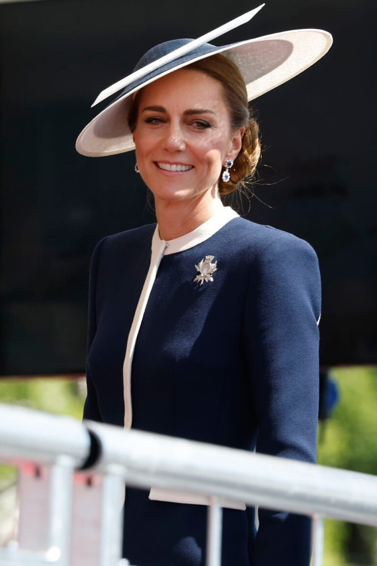 Kate Middleton Brings Nautical Glamour to the Launch of HMS Glasgow in a Navy Dress Kate Middleton's nautical style