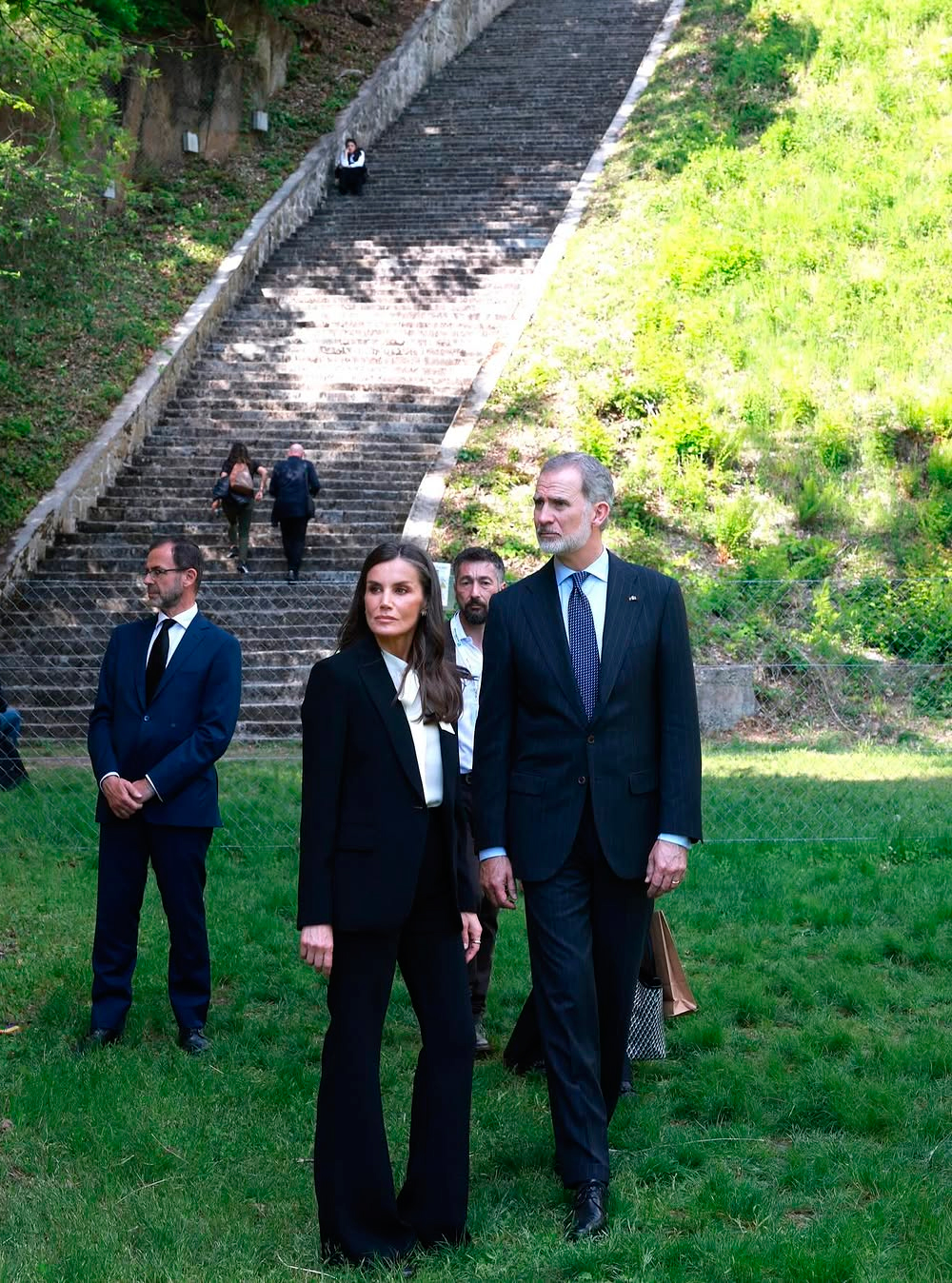 King Felipe and Queen Letizia Hold Hands at Mauthausen