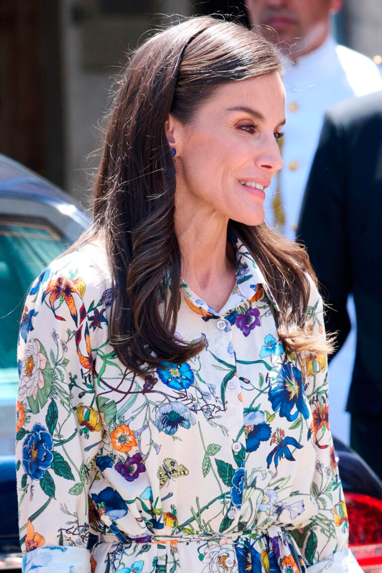 Queen Letizia Revisits Spring Favorites with a Floral Dress and Espadrilles Queen Letizia's floral dress