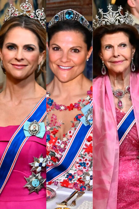 Swedish royalty's style at honor banquet