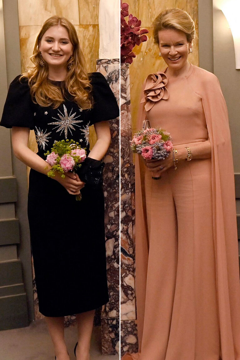 Queen Mathilde Stuns in Elie Saab While Elisabeth Chooses Chic Black Look Mathilde and Elisabeth's style