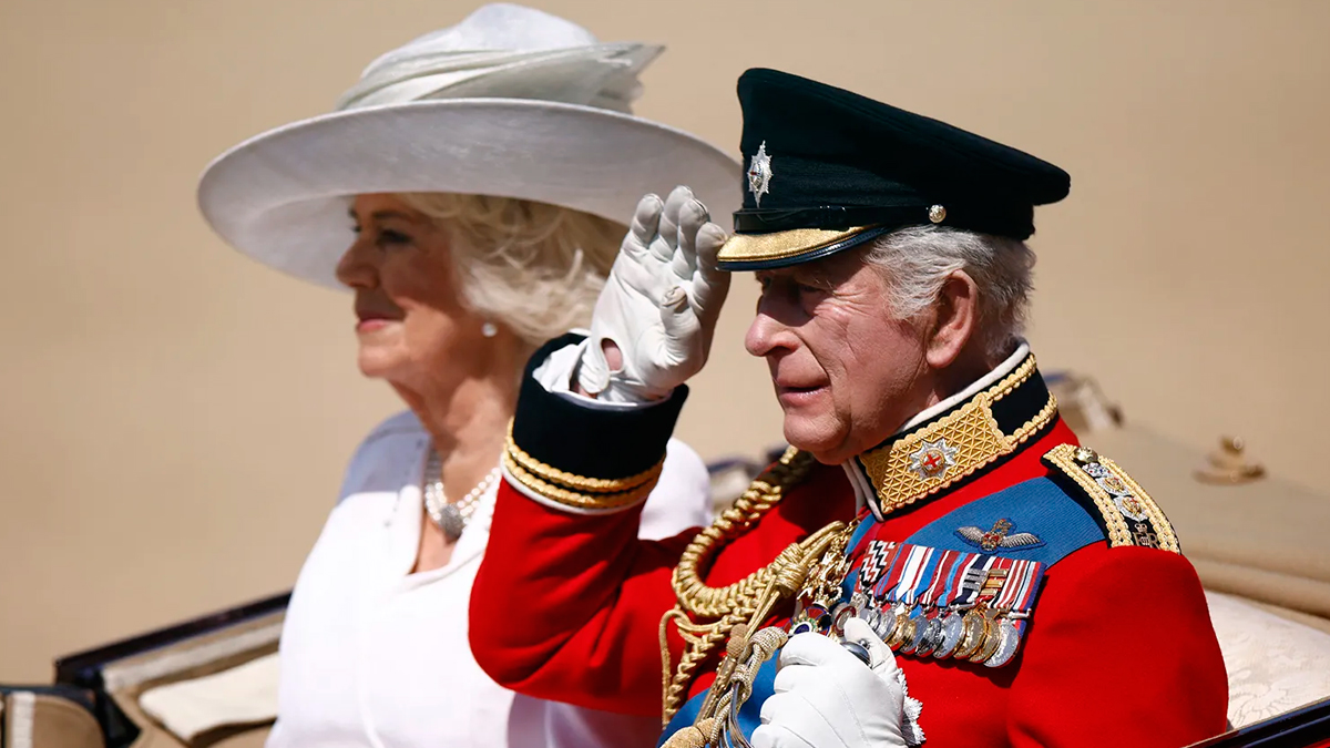 Queen Camilla and King Charles at Trooping the Colour 2025.